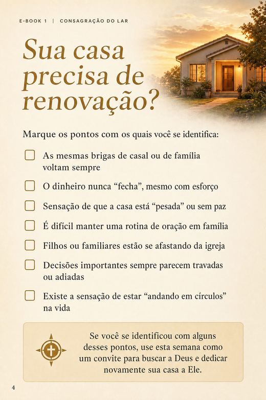 Prévia — checklist da casa